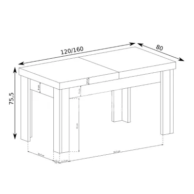 Rozkládací stůl do jídelny ARICOD - dub sonoma