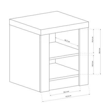 Noční stolek BESS - jasan tmavý