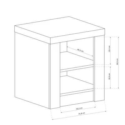 Noční stolek BESS - jasan tmavý