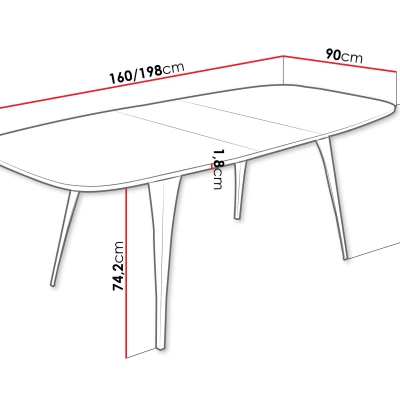 Jídelní rozkládací stůl STIWI - artický bílý / černý