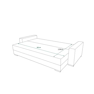 Rozkládací pohovka s úložným prostorem VANITA - šedá / bílá ekokůže