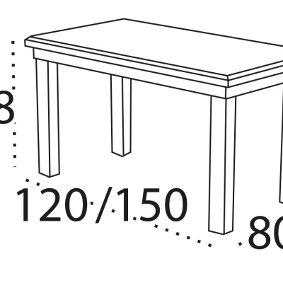 VÝPRODEJ - Rozkládací jídelní stůl Cleo 5 s délkou až 150 cm