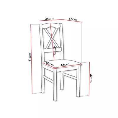 Kuchyňská židle s čalouněným sedákem DANBURY 11 - černá / modrá