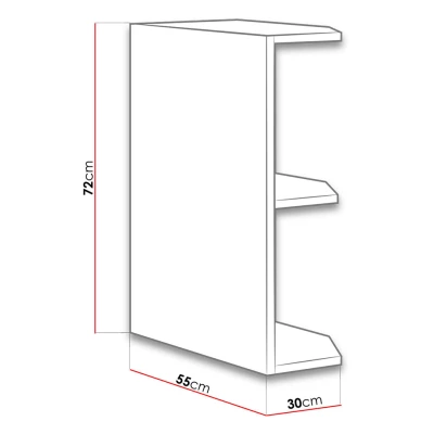 Dolní rohová kuchyňská skříňka 30 cm ZHILAN - dub lancelot
