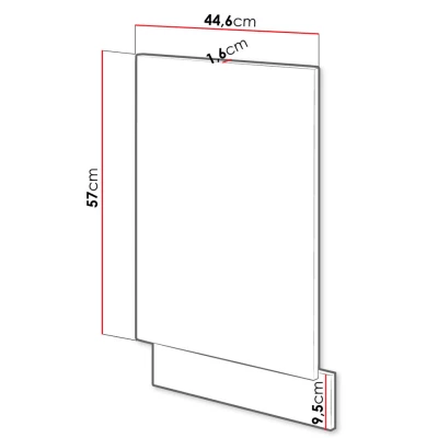 Dvířka ke kuchyňské skříňce ZHILAN - 570x446 mm, dub lancelot / lesklá bílá