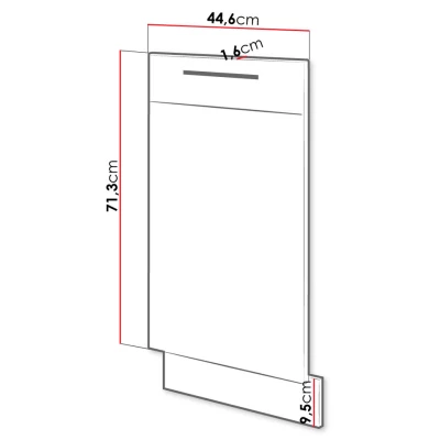 Dvířka ke kuchyňské skříňce ZHILAN - 713x446 mm, dub lancelot / lesklá bílá