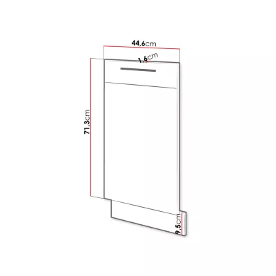 Dvířka ke kuchyňské skříňce ZHILAN - 713x446 mm, dub lancelot / lesklá bílá