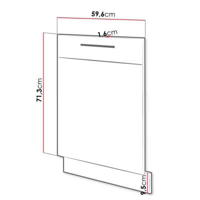 Dvířka ke kuchyňské skříňce ZHILAN - 713x596 mm, dub lancelot / lesklá bílá