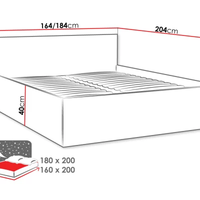 Manželská postel 160x200 HEROSA - alpská bílá