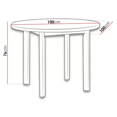 Malý kulatý jídelní stůl 100 cm BAIRD 5 - bílý