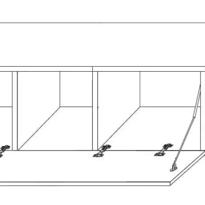 Stolek pod televizi LODI - šířka 160 cm, bílý