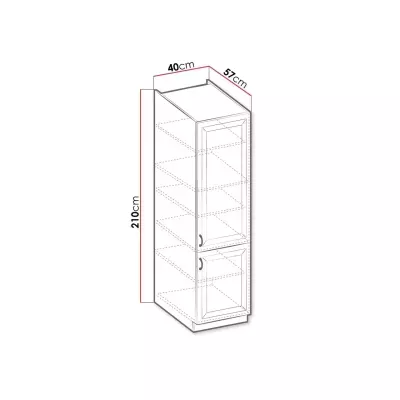 Úzká potravinová skříň 40 cm FRYZIA - bílá