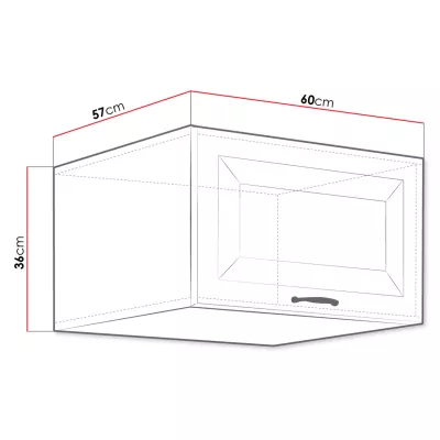 Horní skříňka do kuchyně 60 cm FRYZIA - bílá