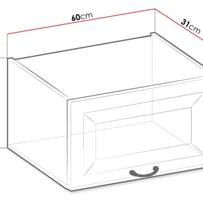 Závěsná skříňka do kuchyně 60 cm FRYZIA - bílá