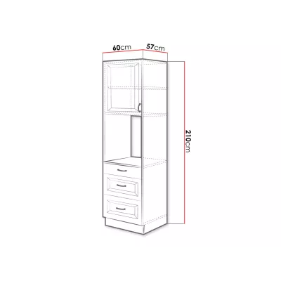 Kuchyňská skříň pro vestavnou troubu 60 cm FRYZIA 2 - bílá