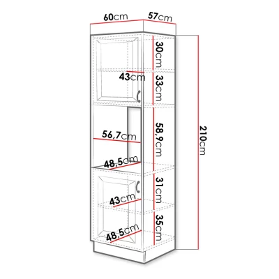 Kuchyňská skříň pro vestavnou troubu 60 cm FRYZIA 1 - bílá