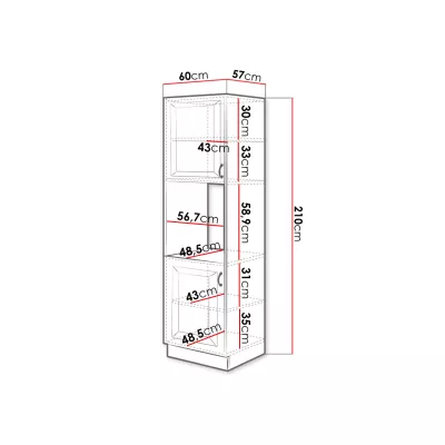 Kuchyňská skříň pro vestavnou troubu 60 cm FRYZIA 1 - bílá