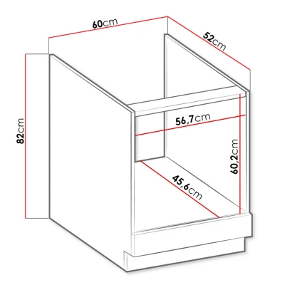 Kuchyňská skříňka pro vestavnou troubu 60 cm FRYZIA - bílá