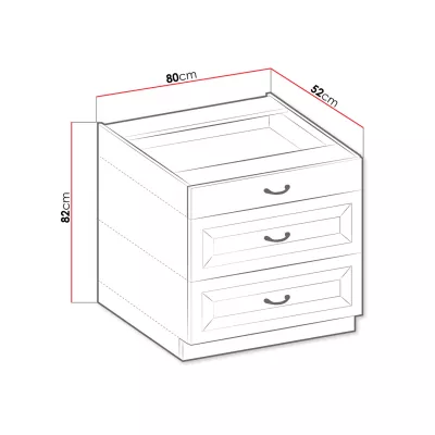 Spodní šuplíková kuchyňská skříňka 80 cm FRYZIA - bílá