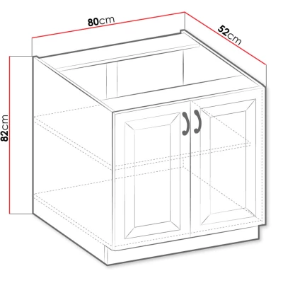 Spodní kuchyňská skříňka 80 cm FRYZIA - bílá