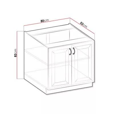 Spodní kuchyňská skříňka 80 cm FRYZIA - bílá