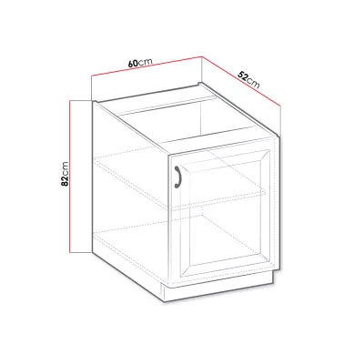 Spodní policová kuchyňská skříňka 60 cm FRYZIA - bílá