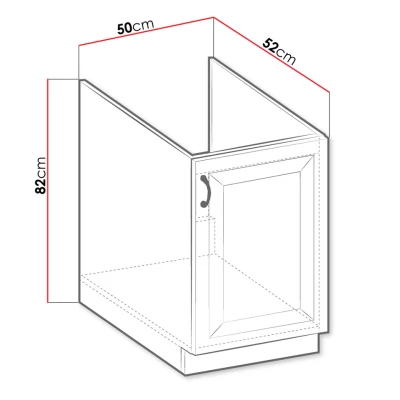 Spodní skříňka pod dřez 50 cm FRYZIA - bílá