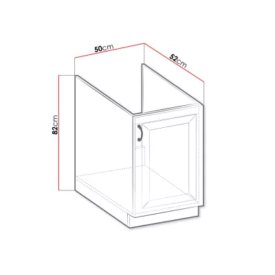 Spodní skříňka pod dřez 50 cm FRYZIA - bílá