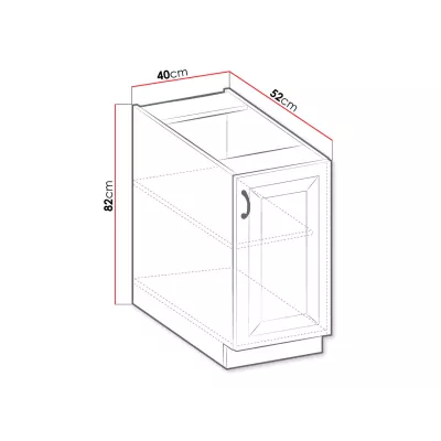 Spodní kuchyňská skříňka 40 cm FRYZIA - bílá