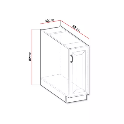 Kuchyňská spodní výsuvná skříňka 30 cm FRYZIA - bílá