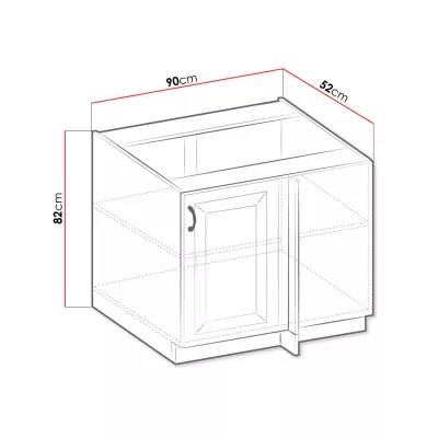 Spodní rohová kuchyňská skříňka 105 cm FRYZIA - bílá