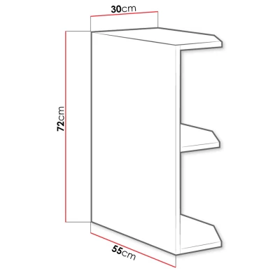 Spodní kuchyňská policová skříňka 30 cm FRYZIA - bílá