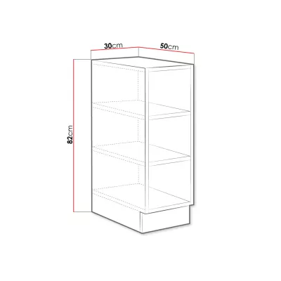 Kuchyňská spodní policová skříňka 30 cm FRYZIA - bílá