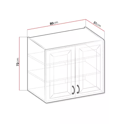 Horní skříňka do kuchyně 80 cm FRYZIA - bílá