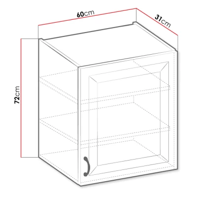 Horní kuchyňská skříňka 60 cm FRYZIA - bílá