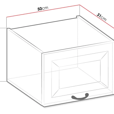 Horní skříňka do kuchyně 50 cm FRYZIA - bílá