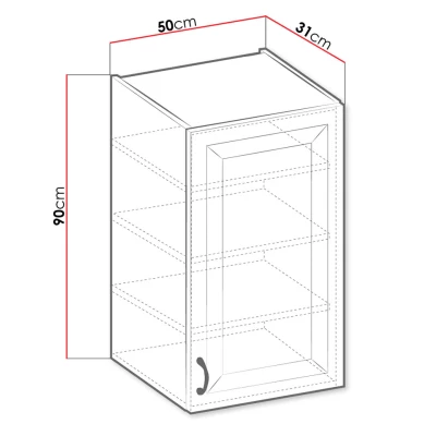 Horní kuchyňská skříňka 50 cm FRYZIA - bílá