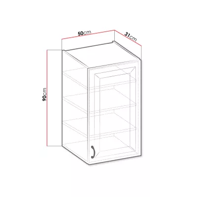 Horní kuchyňská skříňka 50 cm FRYZIA - bílá