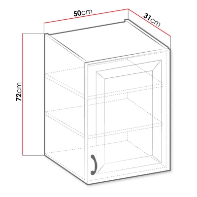 Kuchyňská horní skříňka 50 cm FRYZIA - bílá