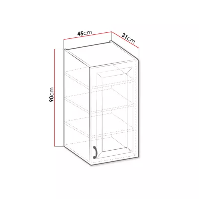 Kuchyňská horní skříňka 45 cm FRYZIA- bílá