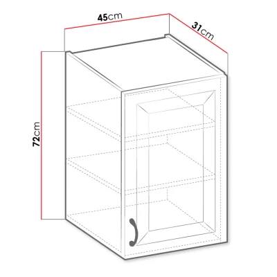 Horní kuchyňská skříňka 45 cm FRYZIA - bílá