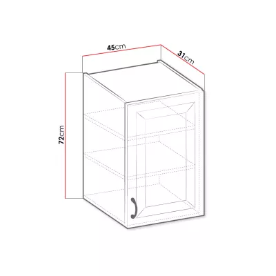 Horní kuchyňská skříňka 45 cm FRYZIA - bílá