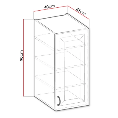 Kuchyňská horní skříňka 40 cm FRYZIA - bílá