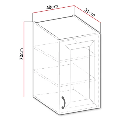 Horní kuchyňská skříňka 40 cm FRYZIA - bílá