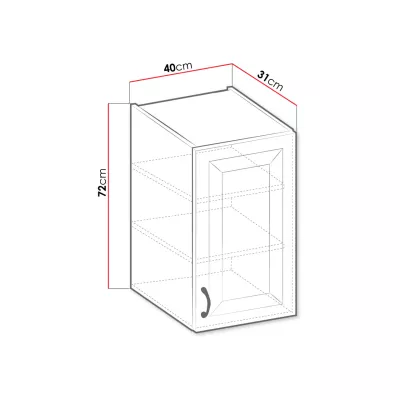 Horní kuchyňská skříňka 40 cm FRYZIA - bílá