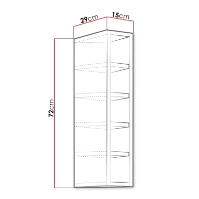 Horní kuchyňská policová skříňka 15 cm FRYZIA - bílá