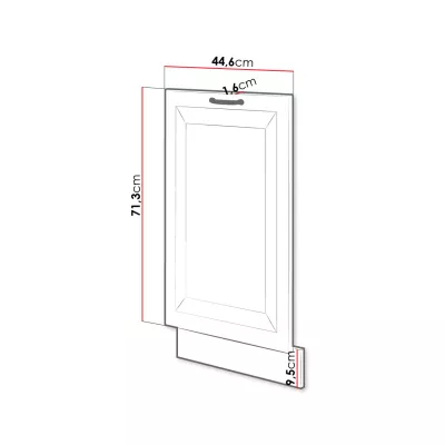 Dvířka ke kuchyňské lince FRYZIA - 713x446 mm, bílé