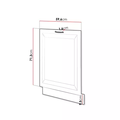 Dvířka ke kuchyňské lince FRYZIA - 713x596 mm, bílé