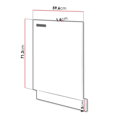 Dvířka ke kuchyňské lince SHAN - 713x596 mm, šedé / lesklé krémové