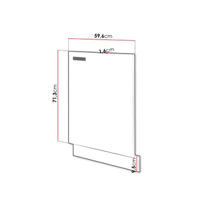 Dvířka ke kuchyňské lince SHAN - 713x596 mm, šedé / lesklé krémové